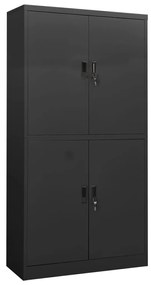 vidaXL Armário de escritório 90x40x180 cm aço antracite