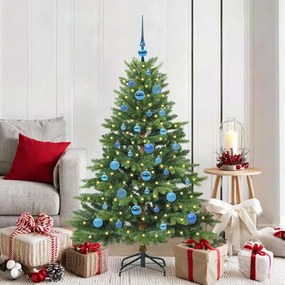 vidaXL Árvore de Natal Artificial com 150 LEDs Verde 150 cm PE e PVC