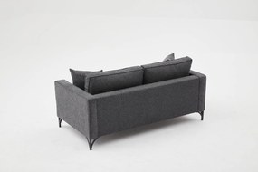 Sofá de 2 Lugares Berlin – Antracite – 180x83x91 cm