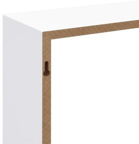 Prateleiras de parede em forma de cubo 3 pcs MDF branco