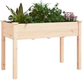 Vaso/floreira c/ forro 118x59x76 cm madeira de abeto maciça