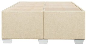 Estrutura de cama sem colchão 120x200 cm tecido cor creme