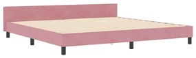 Estrutura de Cama vidaXL Rosa 200x200 cm Veludo