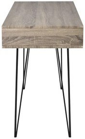Mesa com 2 compartimentos, cinzento