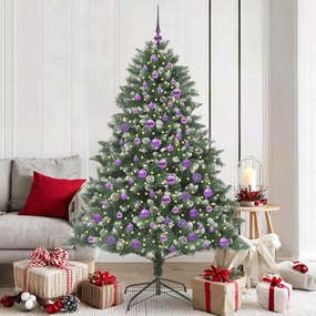 vidaXL Árvore de Natal Artificial Verde 180 cm PVC, Plástico e Aço