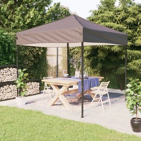 vidaXL Tenda para festas dobrável 2x2 m cinzento-acastanhado