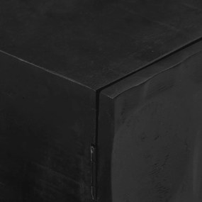 Móvel de TV 110x30x40 cm mangueira maciça e ferro preto