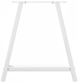 Pés para mesa de jantar em formato A, 2 peças, branco, 80x (72-73) cm,