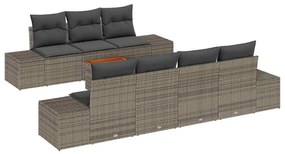 Conjunto de Sofá de Jardim 8 pcs Cinzeto 55 x 55 x 37 cm