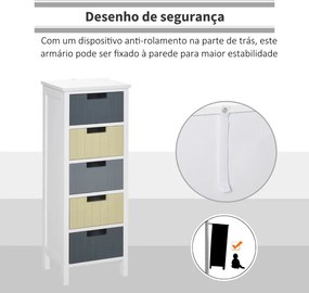 Camiseiro Lupe de 5 Gavetas - Design Moderno