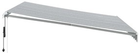 Toldo retrátil automático 400x350 cm antracite e branco