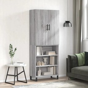 Armário alto 69,5x34x180 cm derivados de madeira sonoma cinza