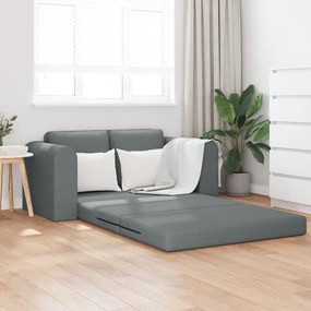 Sofá-camas 2 em 1 Cinza Escuro 148x71x83 cm Tecido