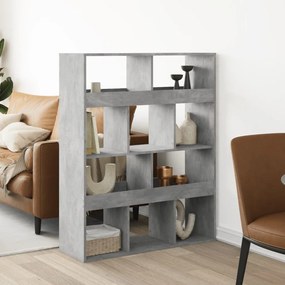 vidaXL Divisória 100x33x125,5 cm derivados de madeira cinzento cimento