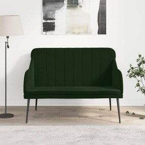 vidaXL Banco 110x76x80 cm veludo verde-escuro
