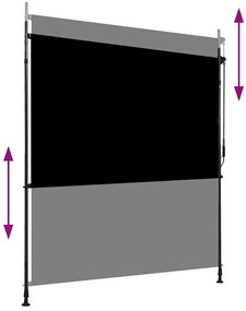 Estore de rolo para exterior 200x270 cm antracite