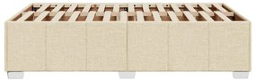 Estrutura de cama sem colchão 120x200 cm tecido cor creme