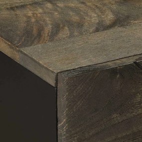 Mesa de cabeceira 50x33x60 cm madeira de mangueira maciça preto
