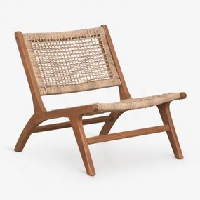 Pack De 2 Poltronas De Jardim Em Madeira De Acácia E Rattan Sintético Verlian Castanho Acácia - Sklum