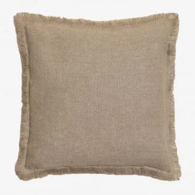 Almofada Quadrada 45x45 Cm Em Linho Glenfern Beige Semoline - Sklum
