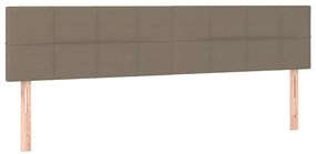 Cama boxspring c/ colchão 120x190cm tecido castanho-acinzentado