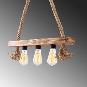 Candeeiro de Teto Erebos – Madeira – 60 x 9 cm