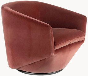 Poltrona giratória em veludo Carry