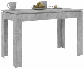 Mesa de jantar 120x60x76 cm contraplacado cinzento cimento
