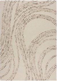 Tapete de lã tufado à mão com relevo Abstract Swirl