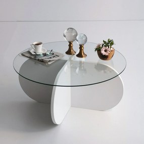 Mesa de Café Bubble – Branca – 75 cm x 35 cm x 75 cm