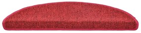 Tapetes de escada 30 pcs 56x17x3 cm vermelho bordô