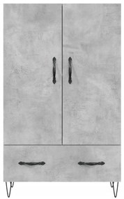 Aparador alto 69,5x31x115 cm derivados de madeira cinza-cimento