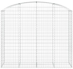 Cesto gabião arqueado 200x50x160/180 cm ferro galvanizado