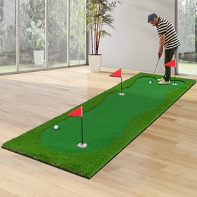 Conjunto de putting green para golfe para uso interno e externo