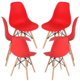 Pack 6 Cadeiras Tower Basic - Vermelho