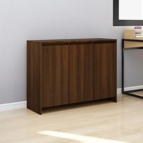 vidaXL Aparador 102x33x75 cm derivados de madeira carvalho castanho
