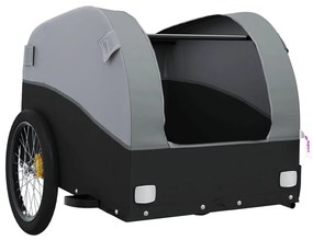 Reboque para bicicleta 45 kg ferro preto e cinza