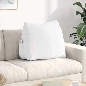 vidaXL Travesseiro para Costas Branco 60 x 20 x 50 cm tecido