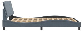 Estrutura de cama sem colchão 140x190 cm veludo cinzento-escuro