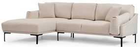 **** Sofá de Canto Leo Corner – Creme – 255 x 150 cm

**