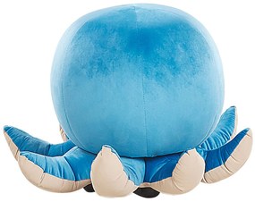 Tamborete em veludo azul OCTOPUS Beliani