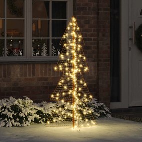 vidaXL Árvore de Natal com 160 LEDs Branco quente 150 cm PET
