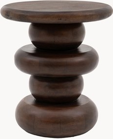 Mesa de centro redonda em madeira de manga Sculpt