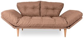 Mesa de Centro Selin Metal Ferforje – Nogueira e Preto – 90x90x38 cm