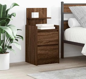Mesas de cabeceira com 2 gavetas 2 pcs 38x34x80 cm