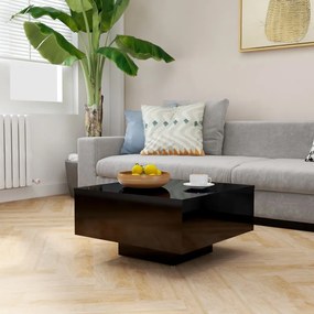 vidaXL Mesa de centro 60x60x31,5 cm contraplacado preto brilhante