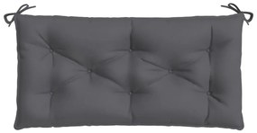 Almofadões banco jardim 2pcs 100x50x7cm tecido oxford antracite