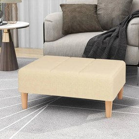337748 vidaXL Apoio de pés 78x56x32 cm tecido cor creme