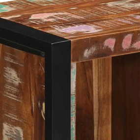 Mesa de cabeceira 40x30x80 cm madeira recuperada maciça
