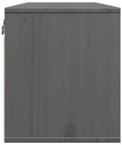 Armários de parede 2 pcs 45x30x35 cm pinho maciço cinza